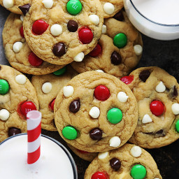Santa's Cookies (Double Chocolate Chip M and M Cookies)