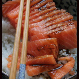 Sashimis et Bol de riz japonais