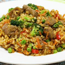 Satay Fried Rice with Beef