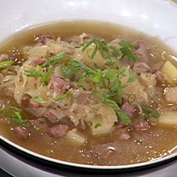Sauerkraut Soup with Sausage