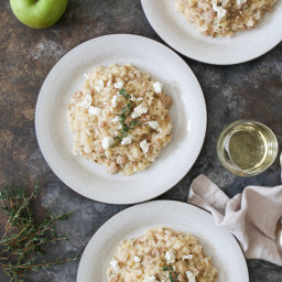 Sausage and Apple Risotto with Goat Cheese