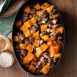 Sausage and Butternut Squash Skillet Supper