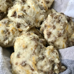 Sausage and Cheese Drop Biscuits