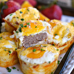Sausage and Egg Hash Brown Cups