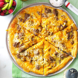 Sausage and Hashbrown Breakfast Pizza Recipe