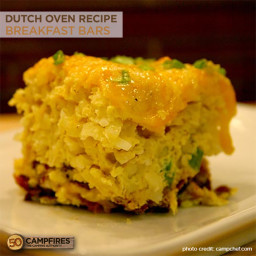Sausage And Hashbrown Dutch Oven Breakfast Bars