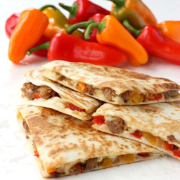 Sausage and Pepper Quesadillas