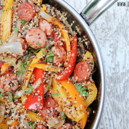 Sausage and Peppers Quinoa Skillet