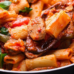 Sausage and Peppers Rigatoni