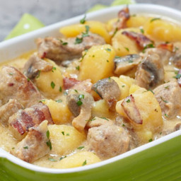 Sausage and Potato Casserole with Bacon