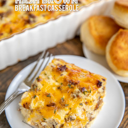 Sausage and Ranch Hash Brown Breakfast Casserole