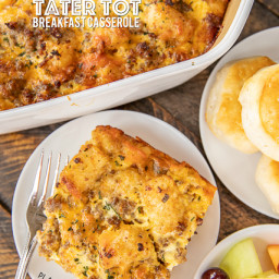 Sausage and Ranch Tater Tot Breakfast Casserole