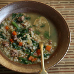 Sausage and Spinach Lentil Soup