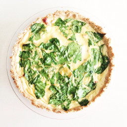 Sausage and Spinach Quiche with Almond Flour Crust