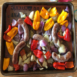 Sausage and Vegetables on a Sheet Pan