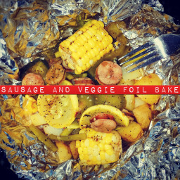 Sausage and Veggie Foil Bake
