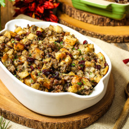 Sausage, Cranberry and Apple Stuffing