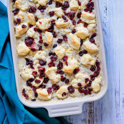 Sausage, Cranberry, and Biscuit Breakfast Bake
