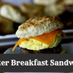 Sausage Egg and Cheese Biscuits Freezer Meal Breakfast Sandwiches