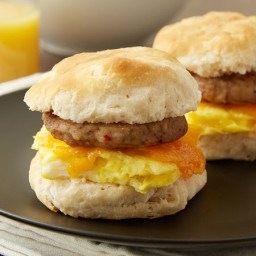 Sausage, Egg and Cheese Breakfast Sandwiches for Two
