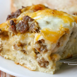 Sausage, Egg & Cheese Biscuit Casserole