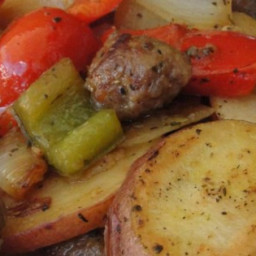 Sausage, Peppers, Onions, and Potato Bake Recipe