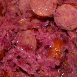 Sausage Smothered in Red Cabbage Recipe