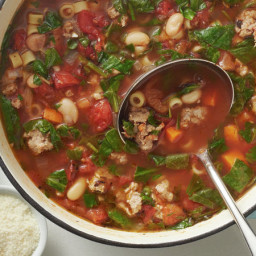 Sausage, Spinach, and Bean Soup