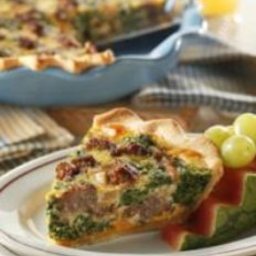 Sausage-Spinach Quiche