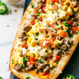 Sausage Stuffed French Bread Boats