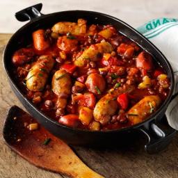 Sausages and Beans Casserole
