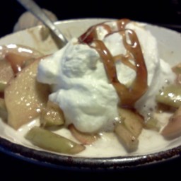 Sauteed Apples with Amber Honey Whipped Cream