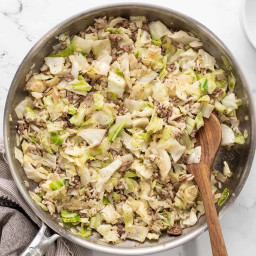 Sautéed Beef Cabbage and Rice