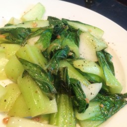 Sauteed Baby Bok Choy with Lime and Garlic