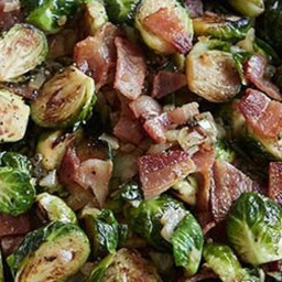 Sauteed Brussels Sprouts and Bacon 