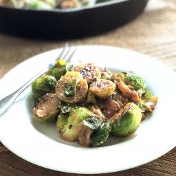 Sauteed Brussels Sprouts with Sriracha Honey Glaze