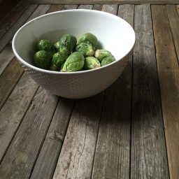Sautéed Brussels Sprouts With Asiago Cheese