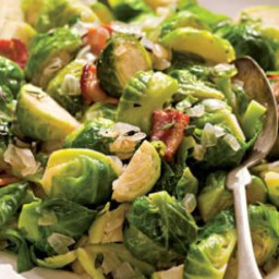 Sautéed Brussels Sprouts with Bacon and Onions