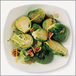 Sautéed Brussels Sprouts with Lemon and Pecan