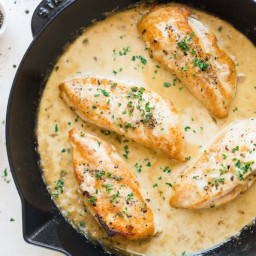 Sauteed Chicken Breasts with White Wine and Mustard