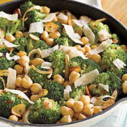 Sautéed Chickpeas with Broccoli and Parmesan