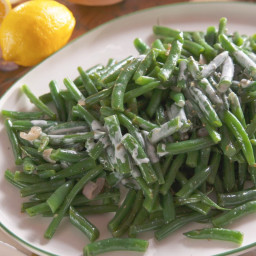 Sauteed Green Beans with Creamy Lemon Dressing