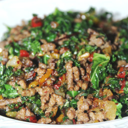 Sauteed Ground Beef and Kale