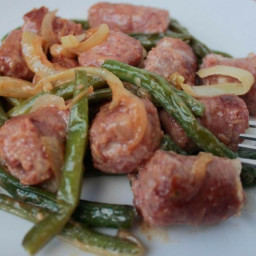 Sauteed Sausage with Green Beans