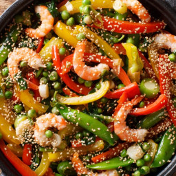 Sauteed Sesame Shrimp and Vegetables
