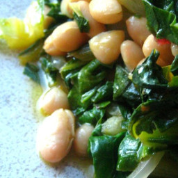 Sauteed Swiss Chard with Garlicky White Beans