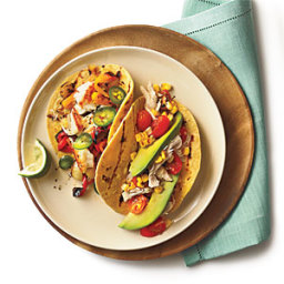 Sautéed Tilapia Tacos with Grilled Peppers and Onion