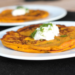 Savory Carrot and Brown Rice Dinner Pancakes