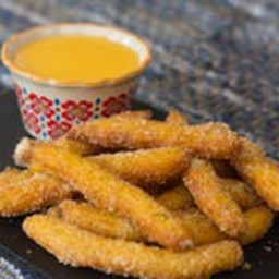 Savory Churros with Cheese Dip