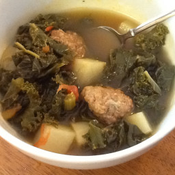 Savory Kale and Meatball Stew